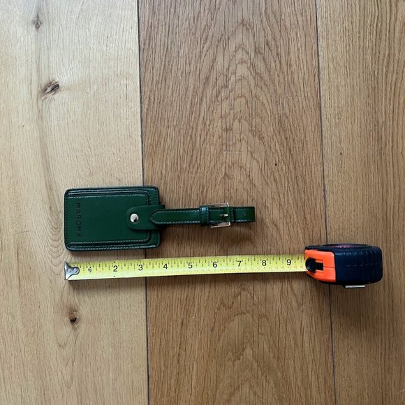 MAROMA Leather Luggage Tag in Hunter Green NWOT - Picture 5 of 6